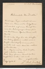 Nachlass Franz Steindachner, Brief von Anton Fric an Franz Steindachner (29.12.1880), Inv.Nr. 141.02, Seite 1